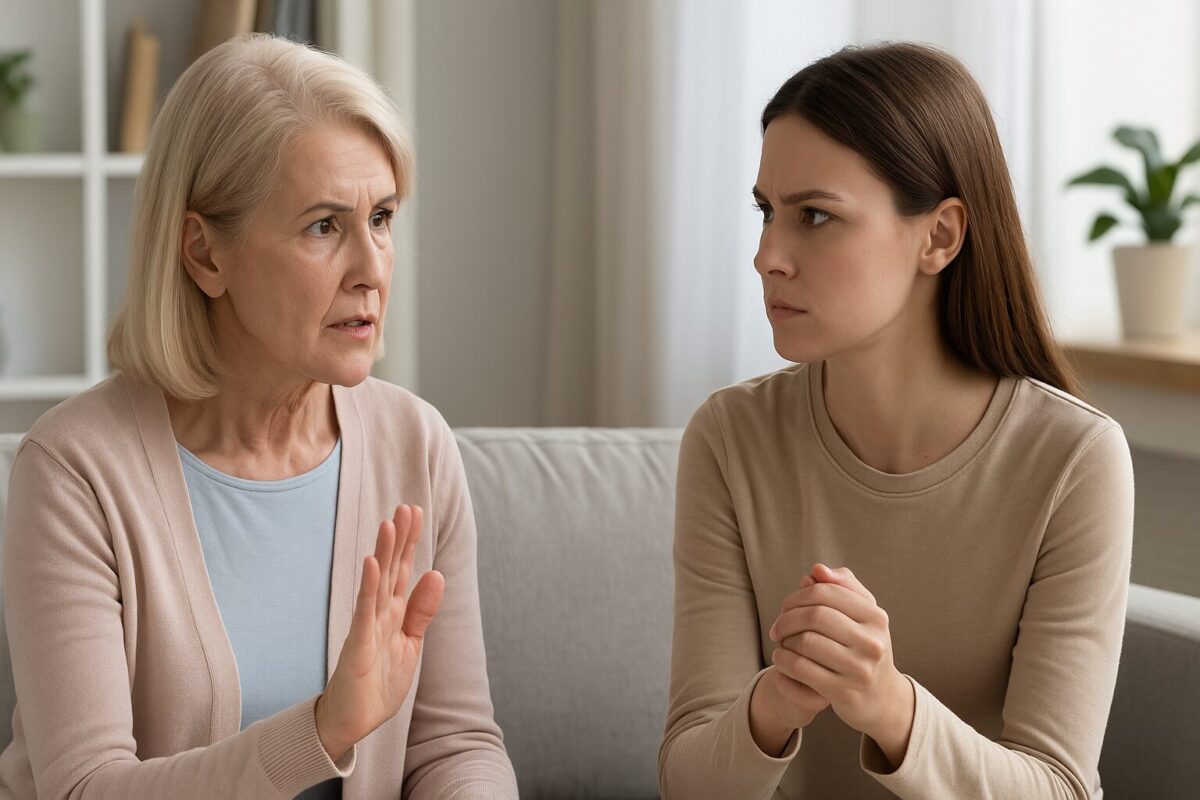 Иллюстрация к статье: как тактично напомнить свекрови о личных границах в доме.