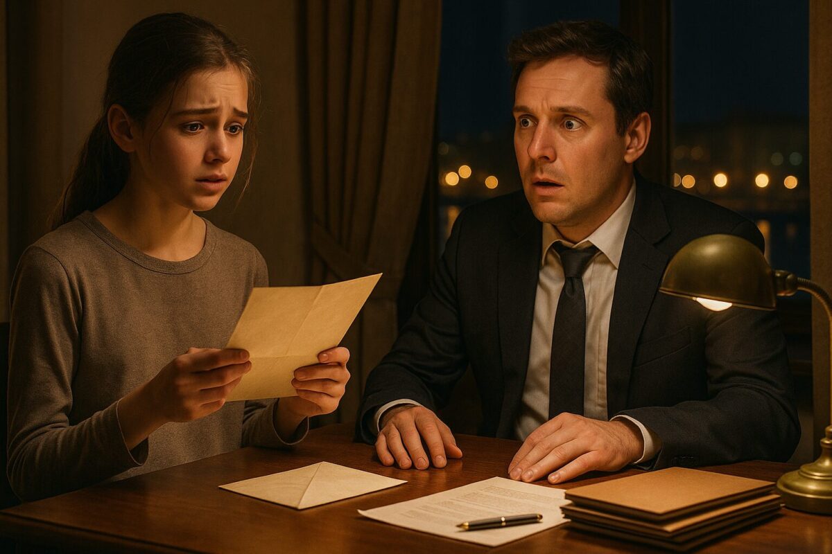 Девочка-подросток в кабинете нотариуса узнаёт о наследстве матери. Мужчина-нотариус поражён — перед ним его дочь. Семейная тайна, встреча после 14 лет, история о любви и предательстве.