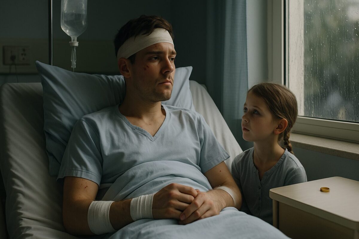 Мужчина в больнице после аварии с обручальным кольцом