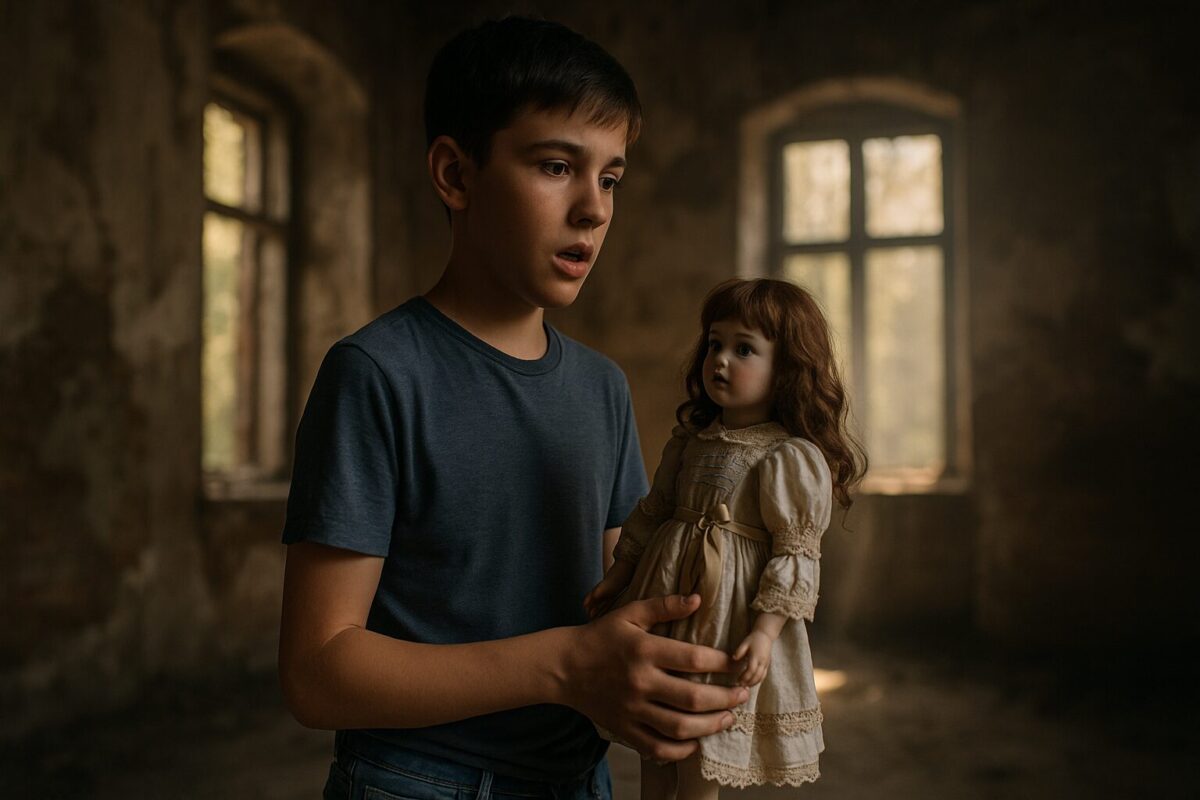 Мальчик-подросток нашёл старинную куклу в заброшенном особняке. Детективная история для детей о похищении
