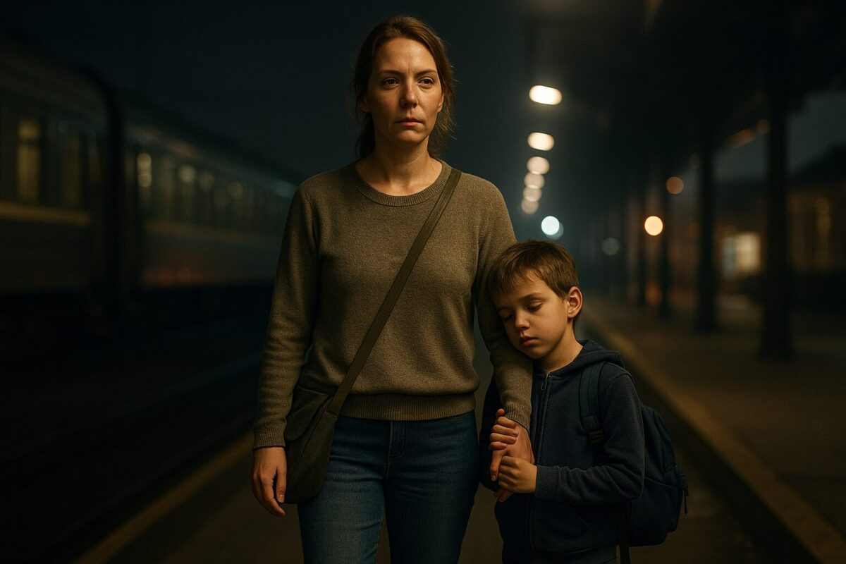 Мать с сыном на ночном вокзале бегут от семейных проблем в поисках новой жизни
