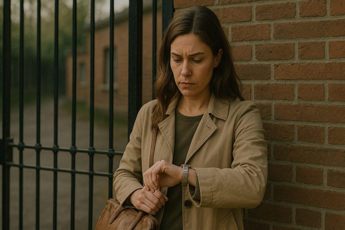 Мать борется за возвращение сына — женщина у ворот диспансера, весна