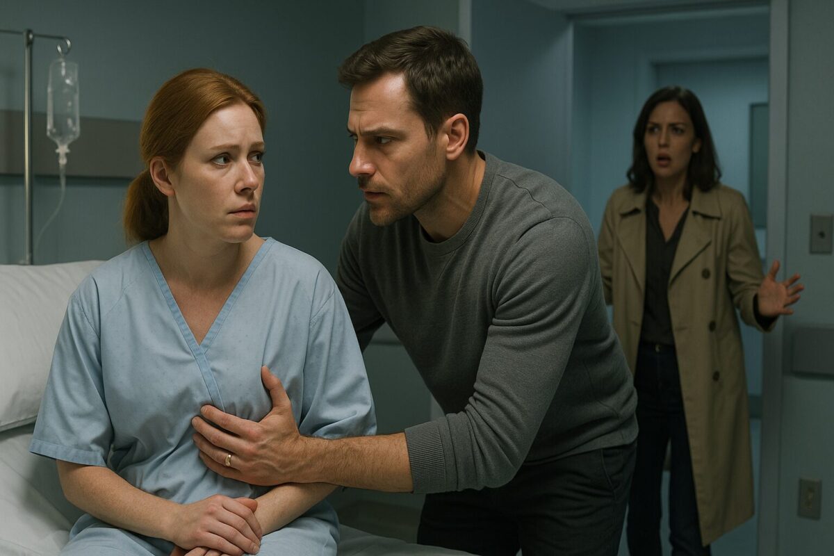 В палате клиники мужчина убеждает женщину на операцию, дочь пытается остановить — напряжённый выбор перед риском