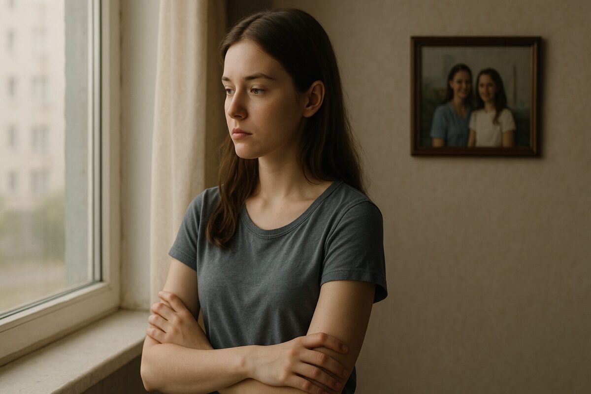 Задумчивая девушка у окна принимает решение о любви