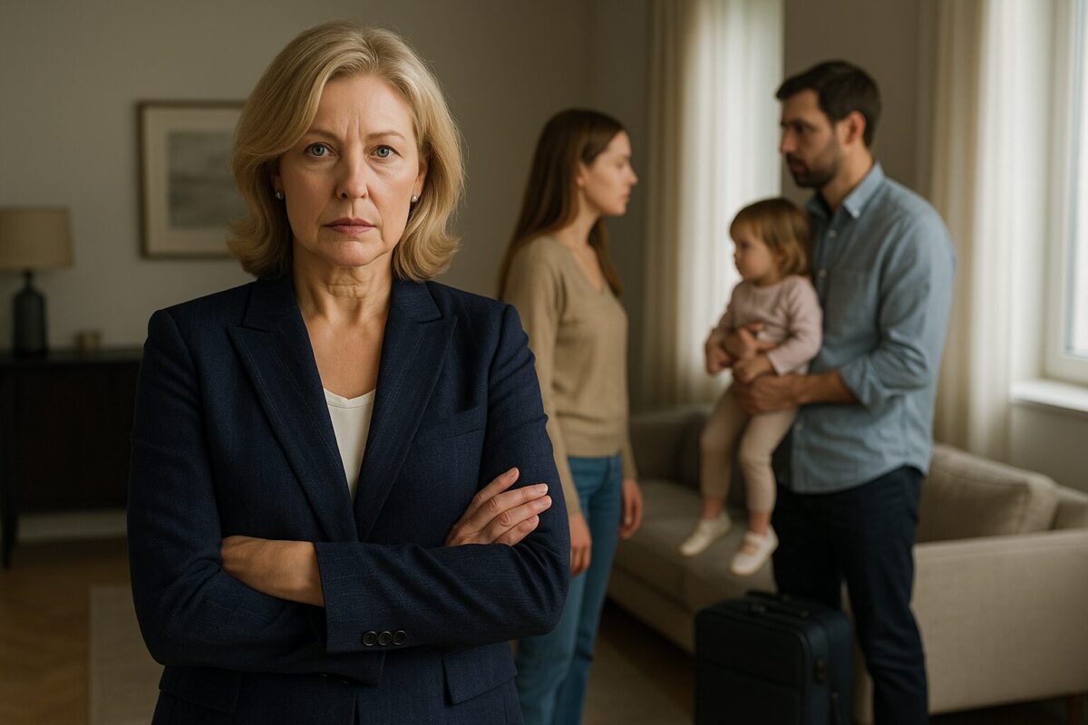 Семейный конфликт между поколениями в гостиной