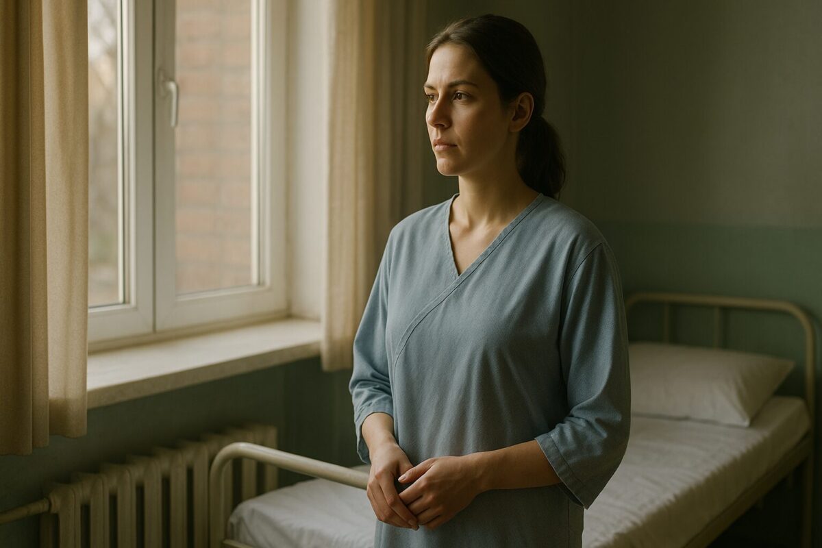 Женщина в больничной палате у окна, рассказ о силе духа