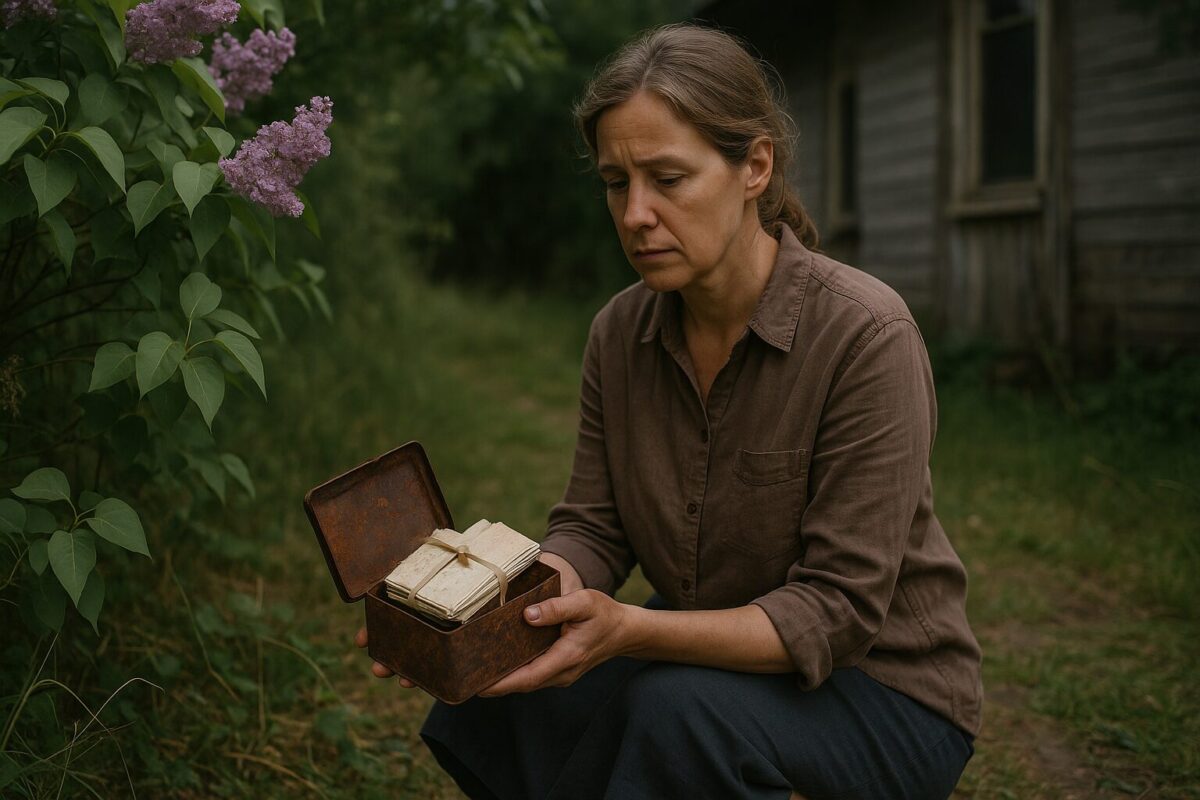 Старые письма военного времени в металлической шкатулке