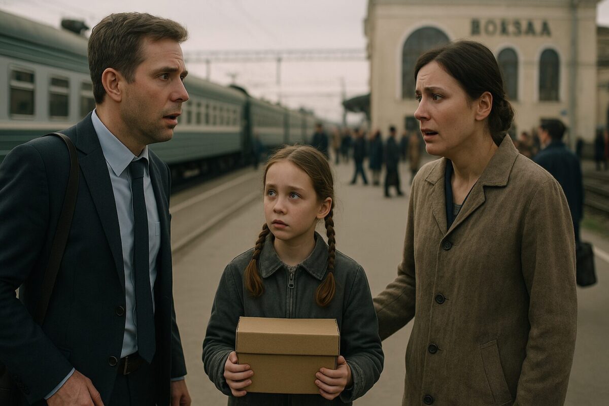 Встреча потерянной сестры на вокзале с братом и племянницей, эмоциональная сцена воссоединения семьи