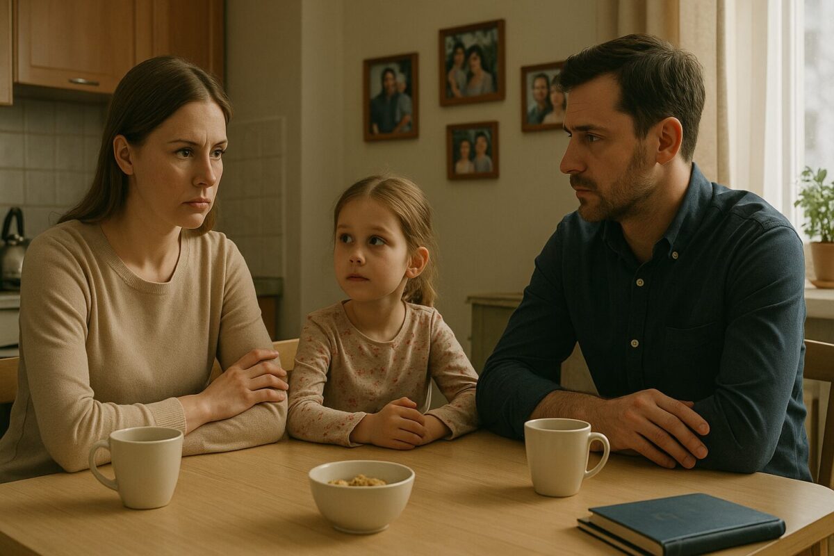 Светлана обнимает Варю на кухне, Игорь стоит рядом — момент семейного счастья