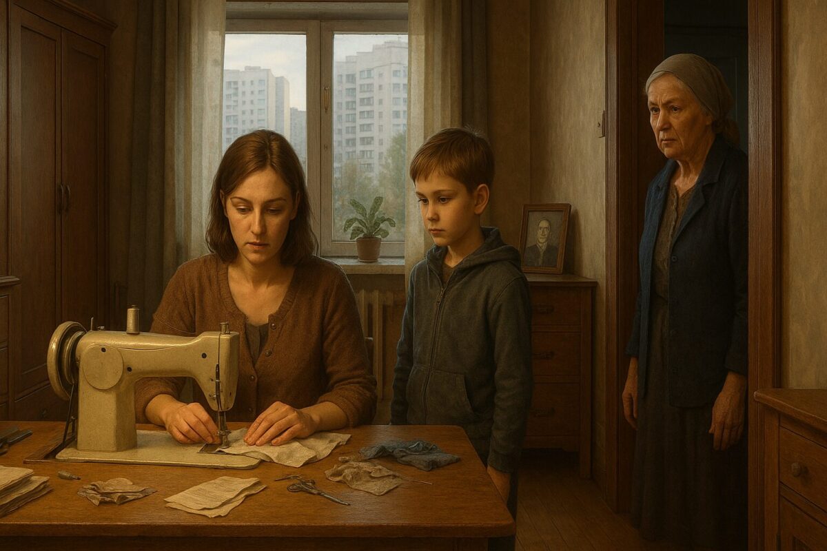 Рита за швейной машинкой: мать, сын и свекровь в старом доме
