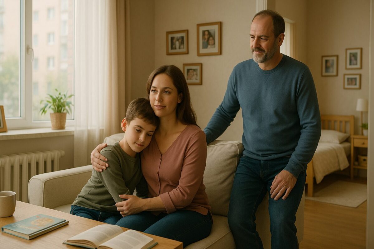 Рита, Данил и Сергей: новая семья в светлой квартире