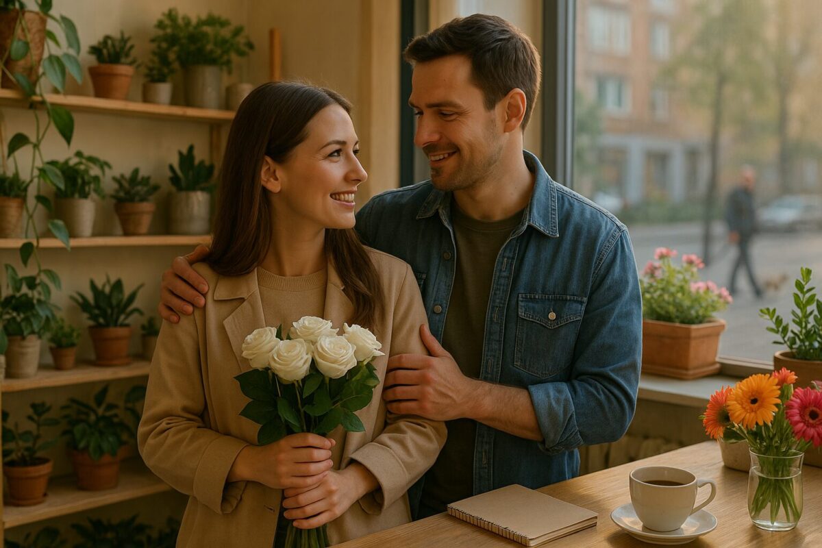 Олеся и Дмитрий в своём цветочном магазине: счастье, построенное на честности