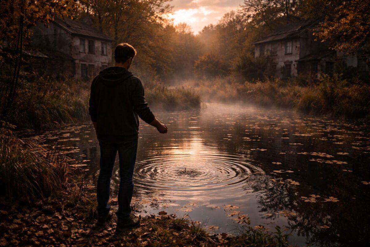 Полиция увезла четверых. Белов — 12 лет, Кира — 8, Денис — 6, Кирилл — условно. Посёлок опустел. Через год он вернулся к пруду: «Прощай, пап. Я сделал это». Финал истории.