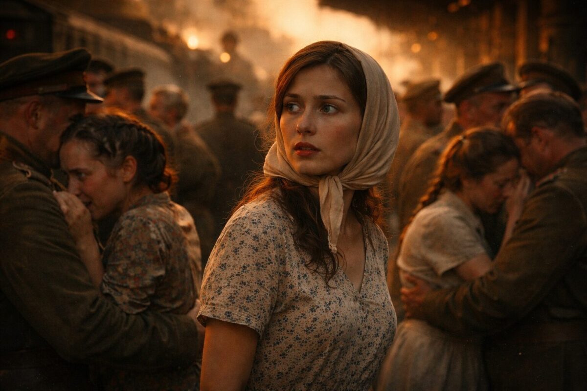 Проводы на фронт на станции в 1941 году — женщина ищет кого-то в толпе, трогательный рассказ главами