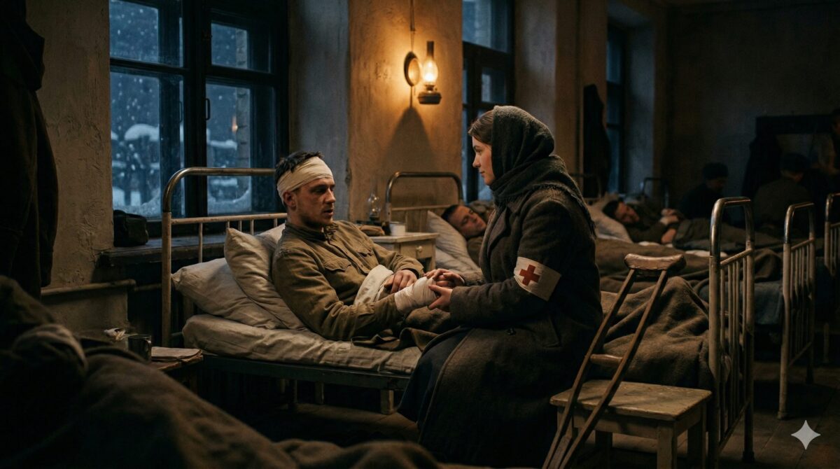 Раненый солдат рассказывает жене о бое в госпитальной палате — трогательный рассказ главами о войне и верности