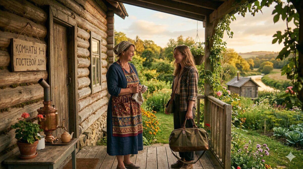 Две сестры на крыльце маленькой загородной гостиницы — сцена из рассказа о семейном бизнесе