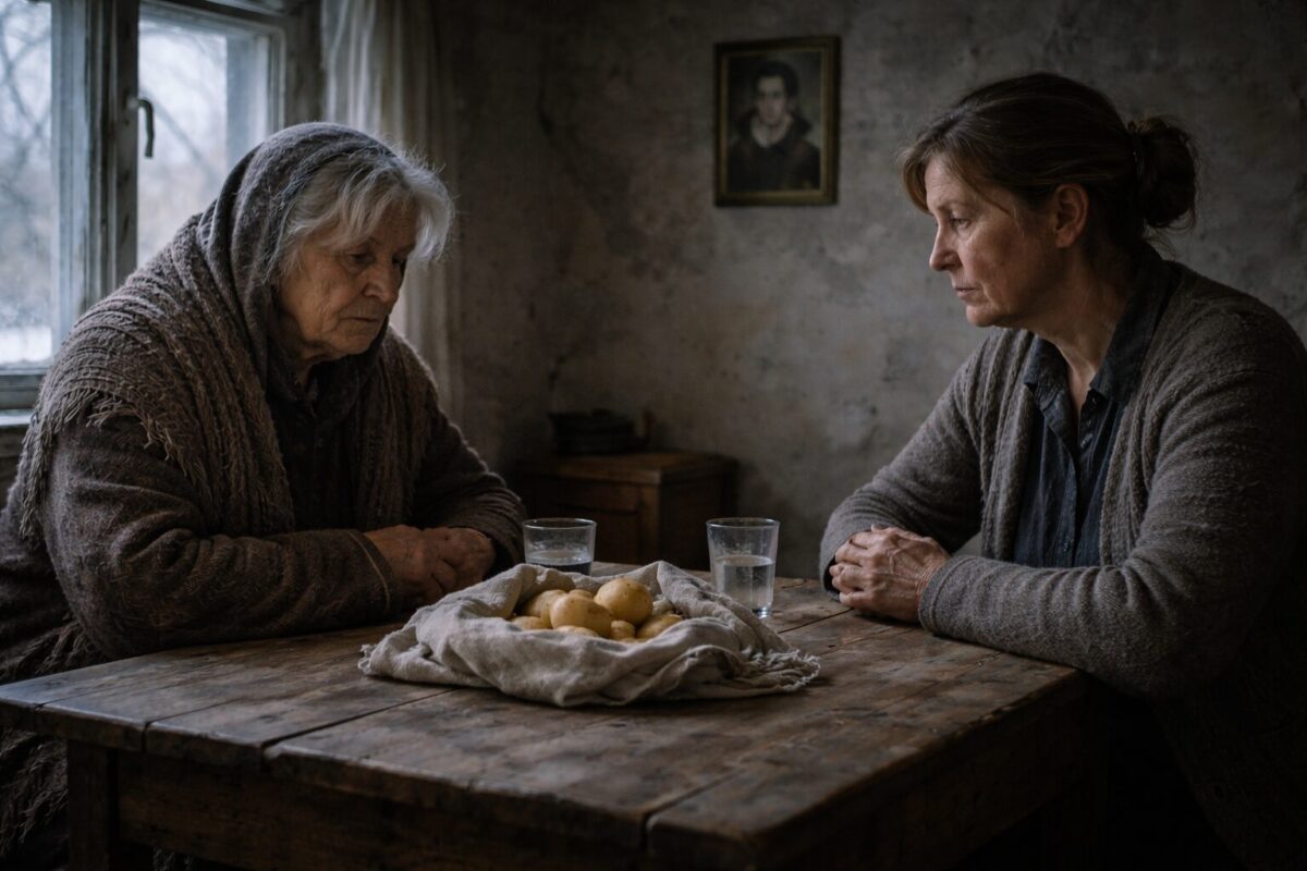 Мать и дочь за столом с картошкой — семейная драма и старая боль