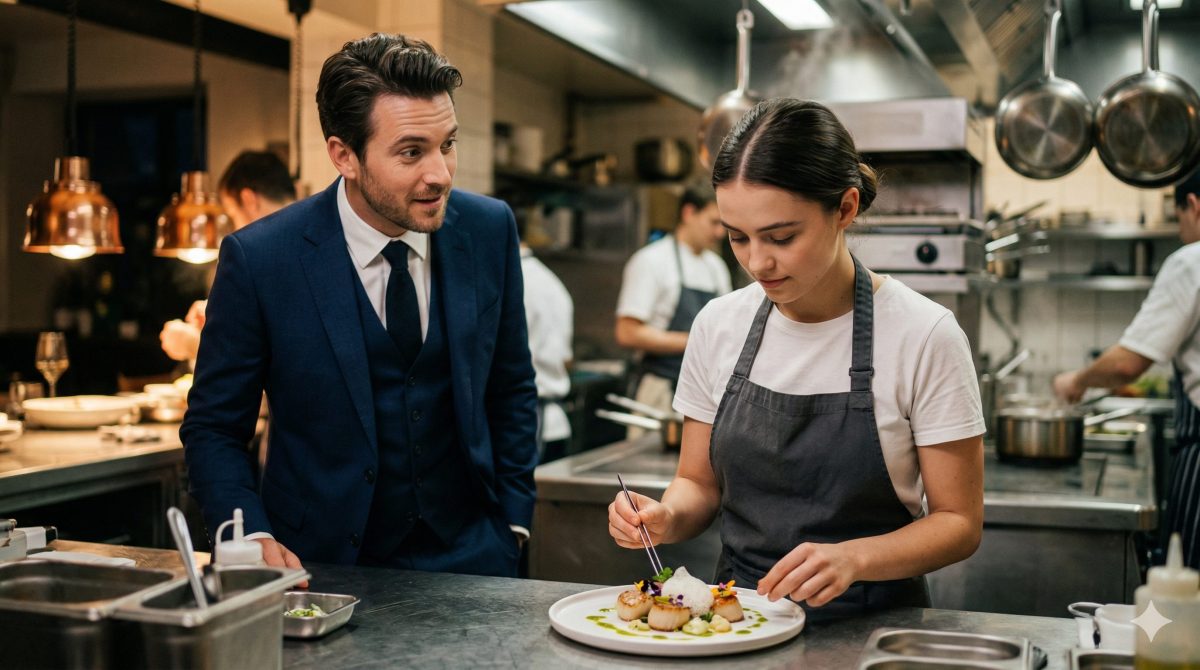 Ресторатор с восхищением смотрит на готовящую уборщицу. Жизненная история о любви и втором шансе.