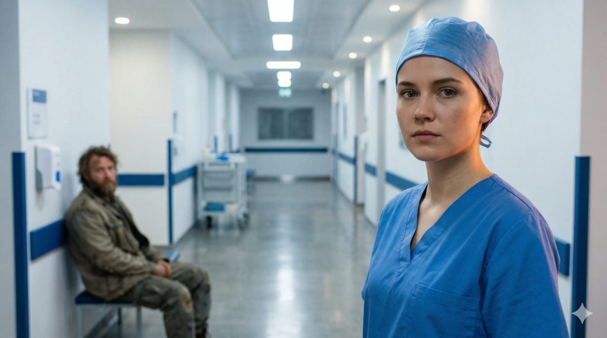 Медсестра принимает сложное решение в коридоре клиники. Трогательная жизненная история о смелости.