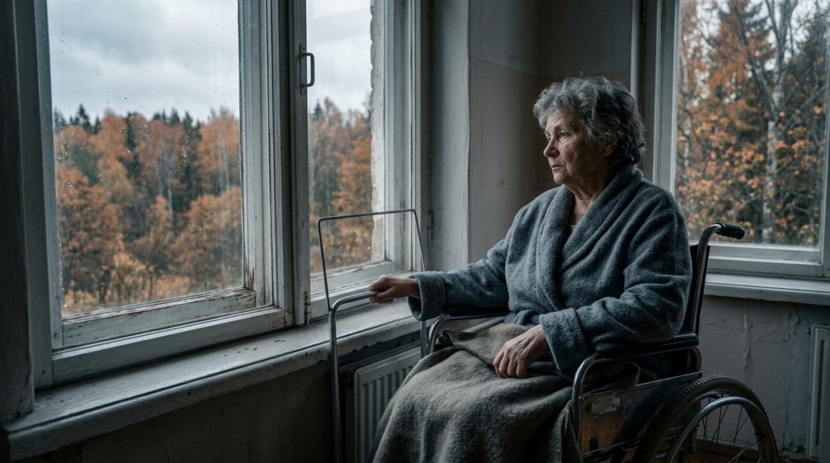 Пожилая женщина одиноко сидит в кресле у окна. Читать семейная драма рассказ онлайн.