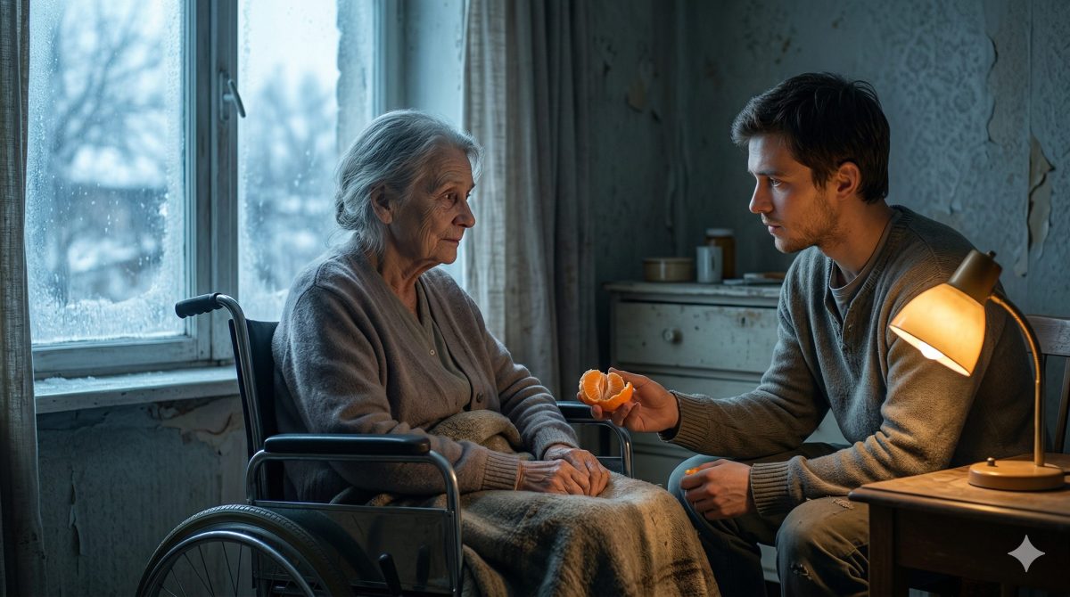 Старушка у окна и парень с мандаринами. Трогательная семейная драма о предательстве и доброте.