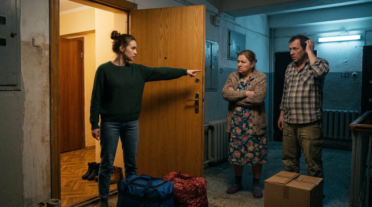 Уверенная женщина выставляет чемоданы мужа за дверь. Острый конфликт, где свекровь и невестка выясняют отношения.