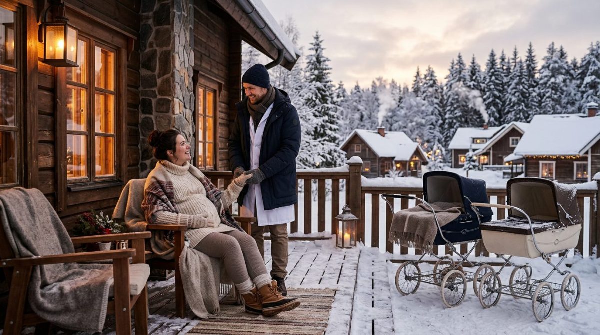 Вера и Павел у дома в Малиновке с колясками — символ новой семьи и обретённого счастья