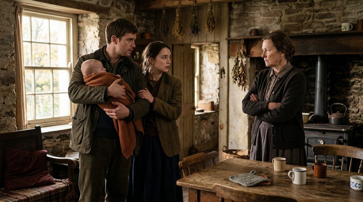 Молодая пара с младенцем противостоит семье, семейная драма рассказ