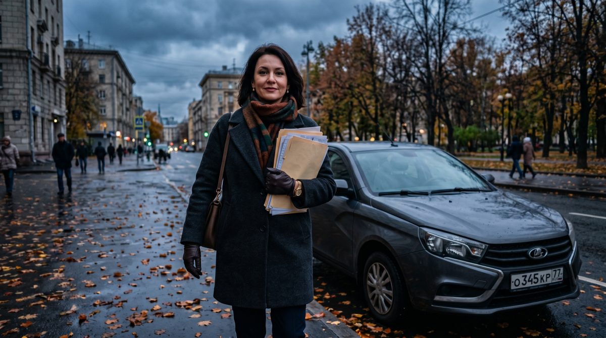 Уверенная в себе сильная женщина держит документы на улице, измена мужа рассказ.